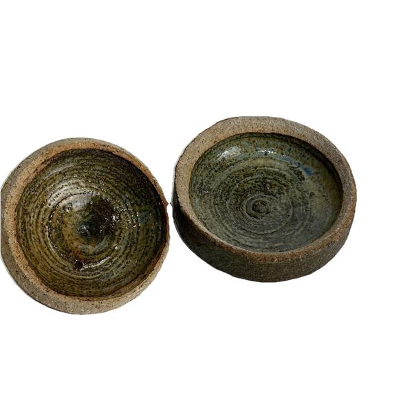 Pottery Shigaraki Ware Ceramic Lidded bowl 4” Home Decor Trinket Dish - Picture 11 of 12